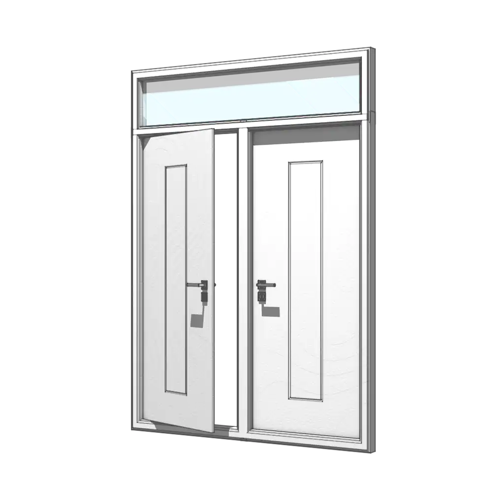 Double Door with Rectangle Transom